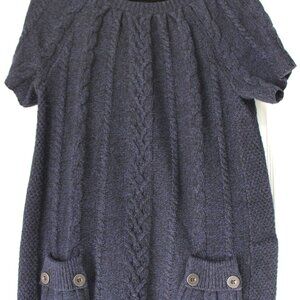 Style & Co XL Navy Blue Cable Knit Sweater Dress - Preppy Spring Tunic
